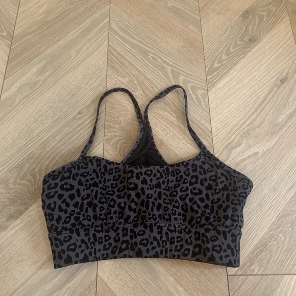 Varley Small Cheetah Animal Sports Bra Black - Picture 1 of 3